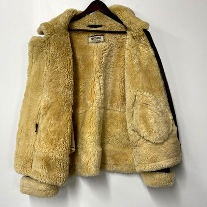 【中古品】【メンズ】  ARTURO LEATHER アルトゥーロレザー 80S REAL SHEEPSKIN MOUTON JACKET 80年代 リアルシープスキンムートンジャケット アウター 長袖 146-250123-ma-05-izu サイズ：M カラー：茶系 万代Net店