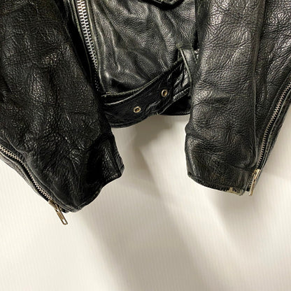 【現状渡し品】【メンズ】  WILSONS ウィルソンズ 90S LEATHER RIDERS JACKET 90年代 レザーライダースジャケット アウター 長袖 146-250123-ma-10-izu サイズ：M カラー：黒 万代Net店