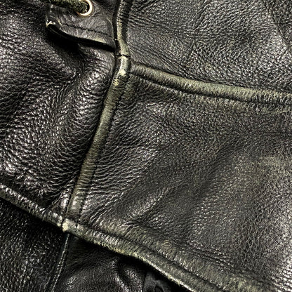 【現状渡し品】【メンズ】  WILSONS ウィルソンズ 90S LEATHER RIDERS JACKET 90年代 レザーライダースジャケット アウター 長袖 146-250123-ma-10-izu サイズ：M カラー：黒 万代Net店