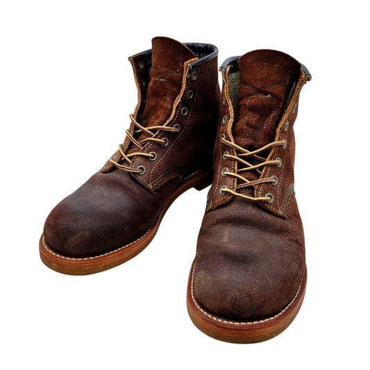 【中古品】【メンズ/レディース】 RED WING レッドウィング MUNSOH BOOT HARRIS TWEED 4618 マンソン ブーツ ハリスツイード NIGEL CABOURN別注 USA製 2012年製 シューズ 靴 164-250122-as-05-izu サイズ：26cm カラー：ブラウン 万代Net店