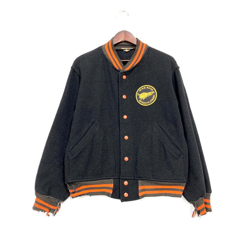 【現状渡し品】【メンズ】 Champion チャンピオン PROCESSED SPORTSWEAR 50S VARSITY JACKET バーシティジャケット 小文字ランタグ アウター 146-250122-as-11-izu カラー：ブラック 万代Net店
