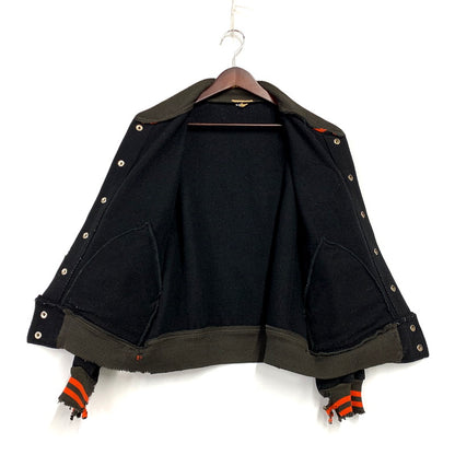 【現状渡し品】【メンズ】 Champion チャンピオン PROCESSED SPORTSWEAR 50S VARSITY JACKET バーシティジャケット 小文字ランタグ アウター 146-250122-as-11-izu カラー：ブラック 万代Net店