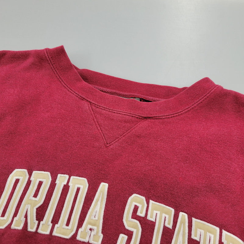 【現状渡し品】【メンズ】 OLD NIKE TEAM オールド ナイキ チーム 90-00S FLORIDA STATE SWEATSHIRT スウェットシャツ トレーナー 長袖 トップス 146-250123-as-05-izu サイズ：S カラー：レッド 万代Net店