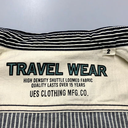 【中古品】【メンズ】  UES CLOTHING MFG.CO ウエス 500TS LS TRAVELING SHIRT HICKORY ロングスリーブトラベリングシャツ ヒッコリー トップス 長袖 145-250123-ma-04-izu サイズ：2 カラー：ネイビー系 万代Net店