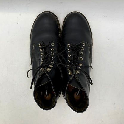 【中古品】【メンズ】 RED WING レッドウィング 6-INCH CLASSIC ROUND IRISH SETTER BOOTS 8165 6インチ クラシックラウンド アイリッシュセッターブーツ USA製 2007年製 シューズ 靴 164-250123-as-18-izu サイズ：US9.5 カラー：ブラック 万代Net店