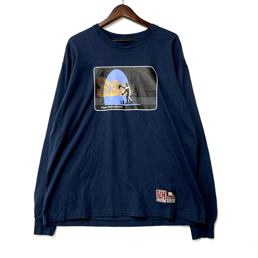 【中古品】【メンズ】 NEIGHBORHOOD ネイバーフッド × SUBWARE サブウェア 24AW TEE LS-1 ロングスリーブTシャツ 長袖 トップス 142-250201-as-40-izu サイズ：L カラー：ネイビー系 万代Net店