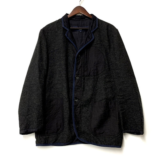 【中古品】【メンズ】 COMME des GARCONS HOMME コムデギャルソンオム NYLON WOOL JACKET HD-J028 AD2009 ナイロン ウール ジャケット アウター 140-250201-as-38-izu サイズ：L カラー：ブラック系 万代Net店