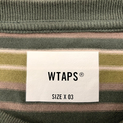 【中古品】【メンズ】 WTAPS ダブルタップス 23SS BDY 01 LS COTTON.TEXTILE.WUT 231ATDT-CSM20 ボーダー ロングスリーブ コットン テキスタイル 長袖 トップス 142-250201-as-18-izu サイズ：03 カラー：マルチカラー 万代Net店