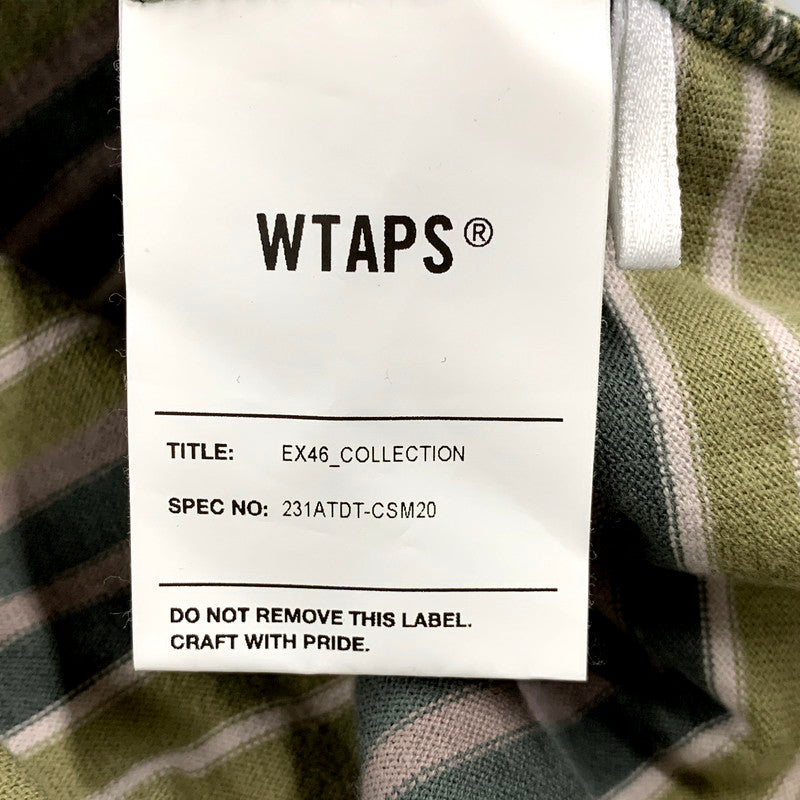 【中古品】【メンズ】 WTAPS ダブルタップス 23SS BDY 01 LS COTTON.TEXTILE.WUT 231ATDT-CSM20 ボーダー ロングスリーブ コットン テキスタイル 長袖 トップス 142-250201-as-18-izu サイズ：03 カラー：マルチカラー 万代Net店