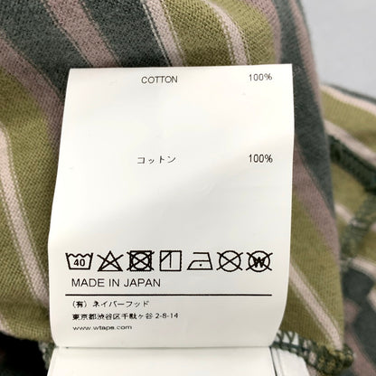【中古品】【メンズ】 WTAPS ダブルタップス 23SS BDY 01 LS COTTON.TEXTILE.WUT 231ATDT-CSM20 ボーダー ロングスリーブ コットン テキスタイル 長袖 トップス 142-250201-as-18-izu サイズ：03 カラー：マルチカラー 万代Net店
