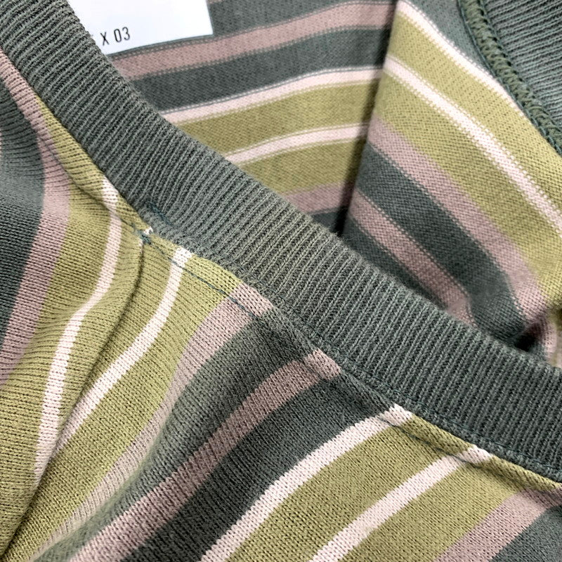 【中古品】【メンズ】 WTAPS ダブルタップス 23SS BDY 01 LS COTTON.TEXTILE.WUT 231ATDT-CSM20 ボーダー ロングスリーブ コットン テキスタイル 長袖 トップス 142-250201-as-18-izu サイズ：03 カラー：マルチカラー 万代Net店