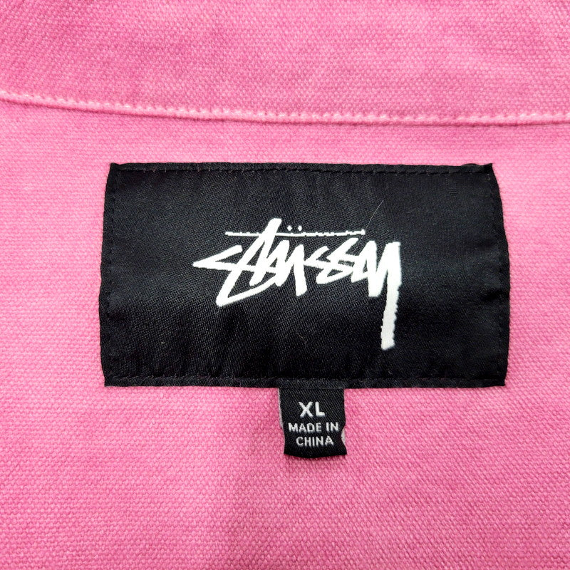 【中古品】【メンズ】 STUSSY ステューシー BLEACH DYED TRUCKER JACKET 115396 ブリーチ ダイ トラッカー ジャケット アウター 142-250131-as-25-izu サイズ：XL カラー：ピンク 万代Net店