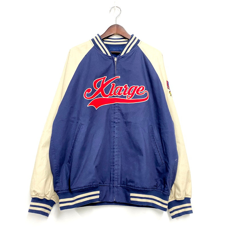 【中古品】【メンズ】 XLARGE エクストララージ REVERSIBLE BASEBALL JACKET 101223021003 リバーシブル ベースボール ジャケット アウター 142-250207-as-16-izu サイズ：L カラー：ネイビー 万代Net店