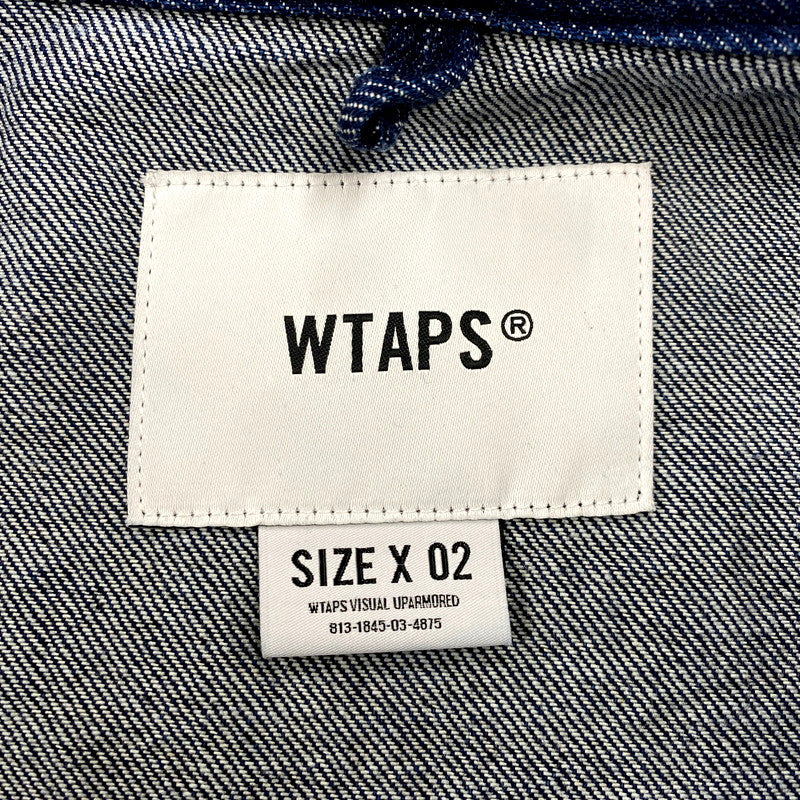 【中古品】【メンズ】 WTAPS ダブルタップス 23SS JMOD LS COTTON.DENIM.PASTHG 231WVDT-SHM02 ロングスリーブ コットン デニム 長袖 シャツ ジャケット 142-250131-as-13-izu サイズ：02 カラー：インディゴ 万代Net店