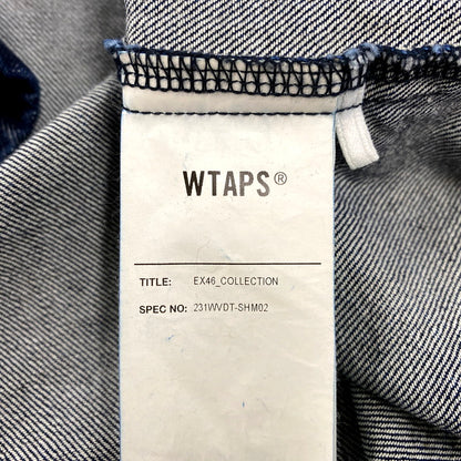 【中古品】【メンズ】 WTAPS ダブルタップス 23SS JMOD LS COTTON.DENIM.PASTHG 231WVDT-SHM02 ロングスリーブ コットン デニム 長袖 シャツ ジャケット 142-250131-as-13-izu サイズ：02 カラー：インディゴ 万代Net店