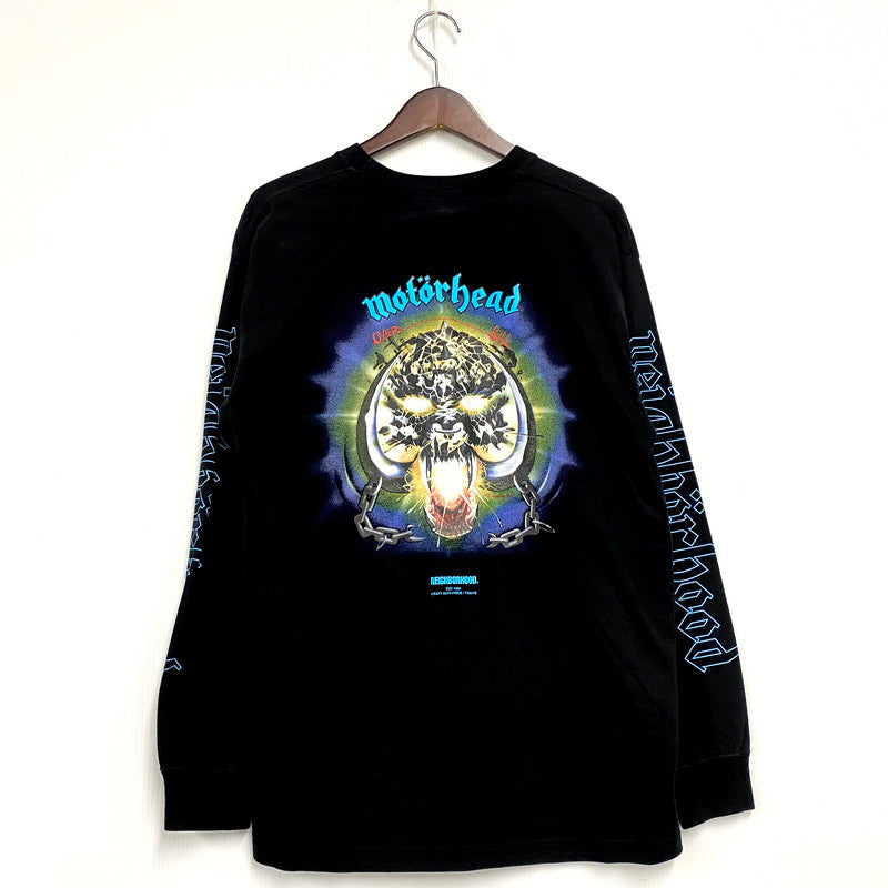 【中古品】【メンズ】  NEIGHBORHOOD×MOTORHEAD ネイバーフッド×モーターヘッド L/S TEE ロングスリーブTシャツ トップス 長袖 142-250203-ma-07-izu サイズ：M カラー：BLACK 万代Net店