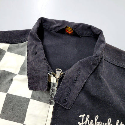 【中古品】【メンズ】 WESTRIDE ウエストライド FLAG CHECK WORK JACKET フラッグ チェック ワークジャケット アウター 145-250128-as-16-izu サイズ：M カラー：ブラック×ホワイト 万代Net店