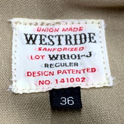 【中古品】【メンズ】  WEST RIDE ウエストライド COTTON WORK JACKET LOT.WR101-J コットンワークジャケット アウター 145-250125-as-28-izu サイズ：36 カラー：ベージュ 万代Net店