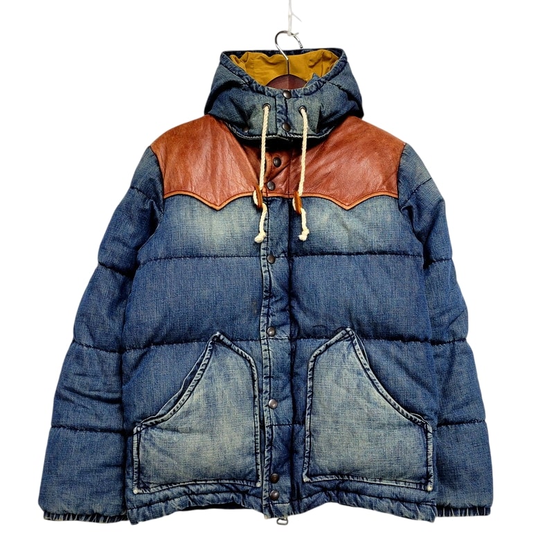 【中古品】【メンズ】 FOB FACTORY エフオービーファクトリー HOODED DENIM DOWN JACKET F2238 フーデッド デニム ダウンジャケット アウター 145-250128-as-11-izu サイズ：M カラー：ブルー 万代Net店