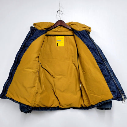 【中古品】【メンズ】 FOB FACTORY エフオービーファクトリー HOODED DENIM DOWN JACKET F2238 フーデッド デニム ダウンジャケット アウター 145-250128-as-11-izu サイズ：M カラー：ブルー 万代Net店