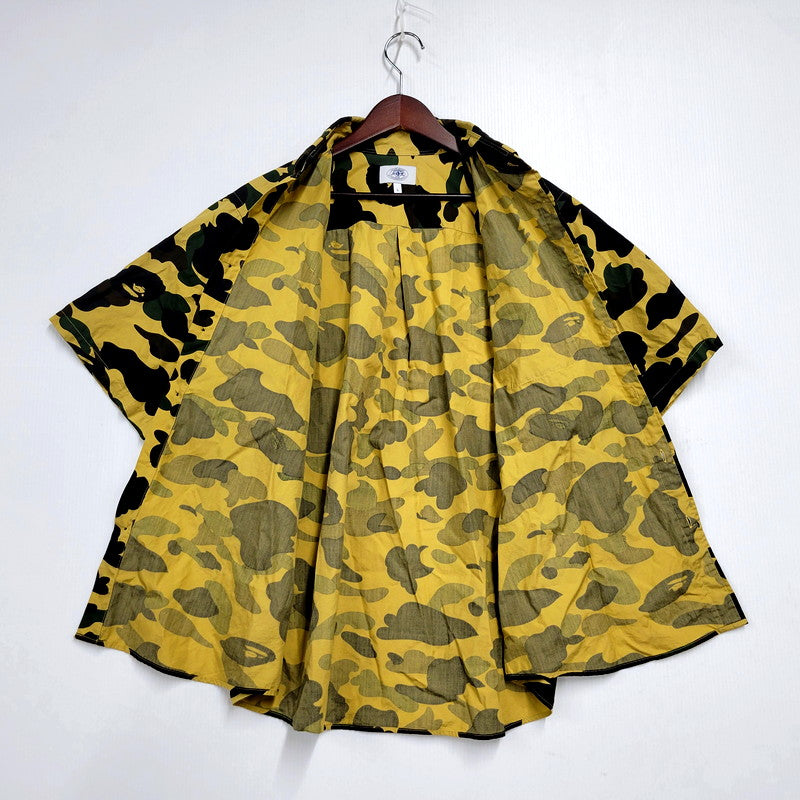 【中古品】【メンズ】 A BATHING APE アベイシングエイプ 1ST CAMO RELAXED SHIRT 001SHH301009X 1ST カモ リラックス シャツ 半袖 トップス 142-250127-as-07-izu サイズ：L カラー：マルチ 万代Net店