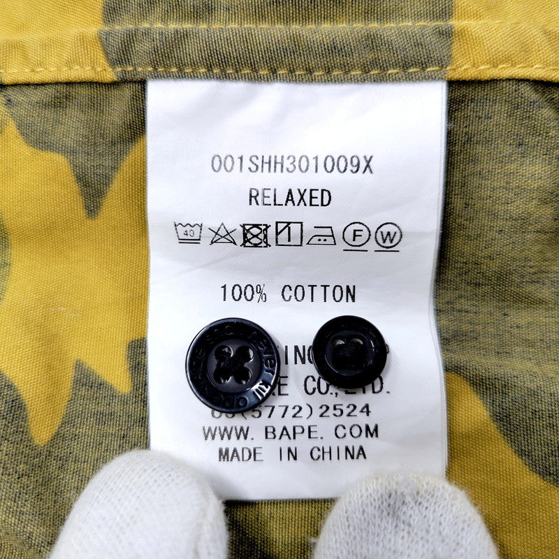 【中古品】【メンズ】 A BATHING APE アベイシングエイプ 1ST CAMO RELAXED SHIRT 001SHH301009X 1ST カモ リラックス シャツ 半袖 トップス 142-250127-as-07-izu サイズ：L カラー：マルチ 万代Net店