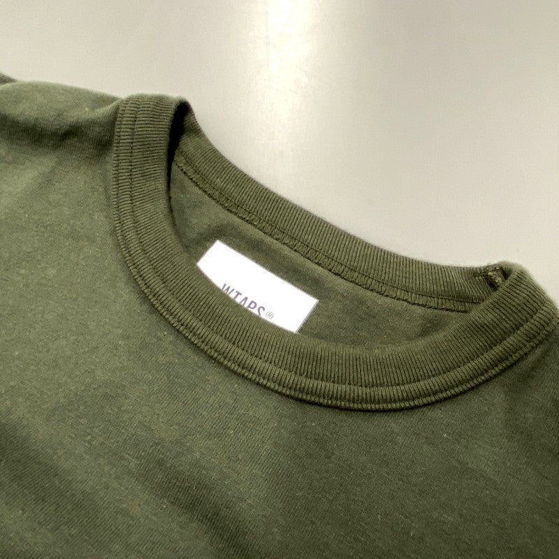 【中古品】【メンズ】 WTAPS ダブルタップス 22AW WTUBE LS COTTON 22ATDT-CSM11 ロングスリーブ Tシャツ 長袖 トップス 142-250208-as-03-izu サイズ：03 カラー：グリーン 万代Net店