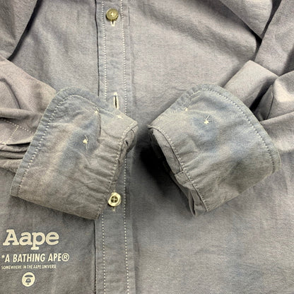 【中古品】【メンズ】 A BATHING APE アベイシングエイプ AAPSTM8303XXC AAPE CAMO APE FACE SHIRT エーエイプ カモエイプフェイスシャツ トップス 長袖 142-250208-ma-08-izu サイズ：L カラー：青系 万代Net店