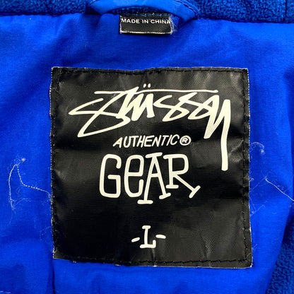 【現状渡し品】【メンズ】  OLD STUSSY AUTHENTIC GEAR オールドステューシー オーセンティックギア THERMOLITE FLEECE LINER HOODED JACKET サーモライト フリースライナー フーデッドジャケット アウター 142-250131-as-31-izu サイズ：L カラー：ブルー 万代Net店