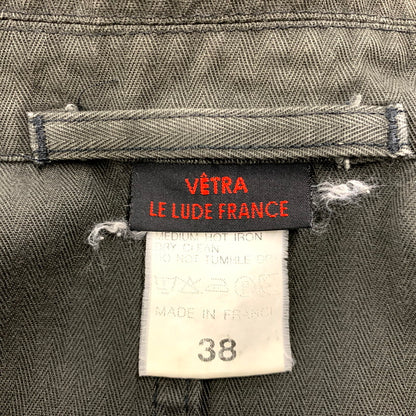 【中古品】【メンズ】  VETRA LE LUDE FRANCE ベトラ フランス製 HERRINGBONE FRENCH WORK JACKET ヘリンボーン フレンチ ワーク ジャケット トップス アウター 146-250201-mm-3-izu サイズ：38 カラー：グリーン 万代Net店