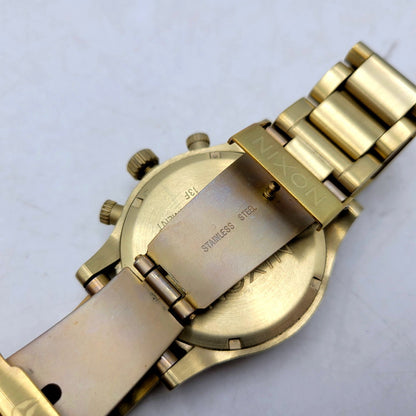 【中古品】【メンズ/レディース】 NIXON ニクソン THE 42-20 CHRONO クロノ シルバー文字盤 腕時計 197-250127-as-21-izu カラー：ゴールド 万代Net店