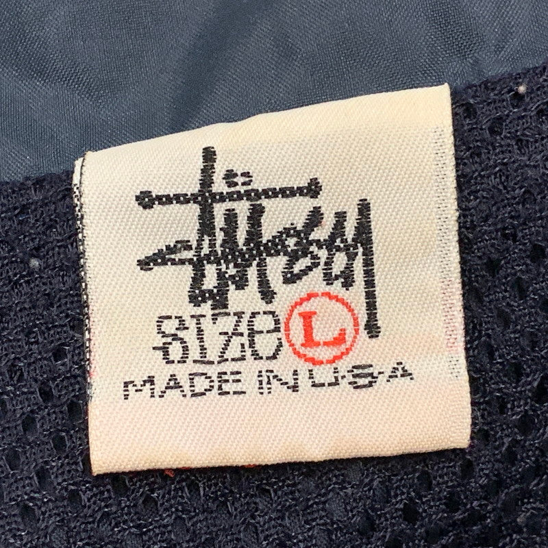 【中古品】【メンズ】  OLD STUSSY オールド ステューシー USA製 90S NYLON JACKET ナイロン ジャケット アウター 142-250127-mm-8-izu サイズ：L カラー：ネイビー 紺 万代Net店