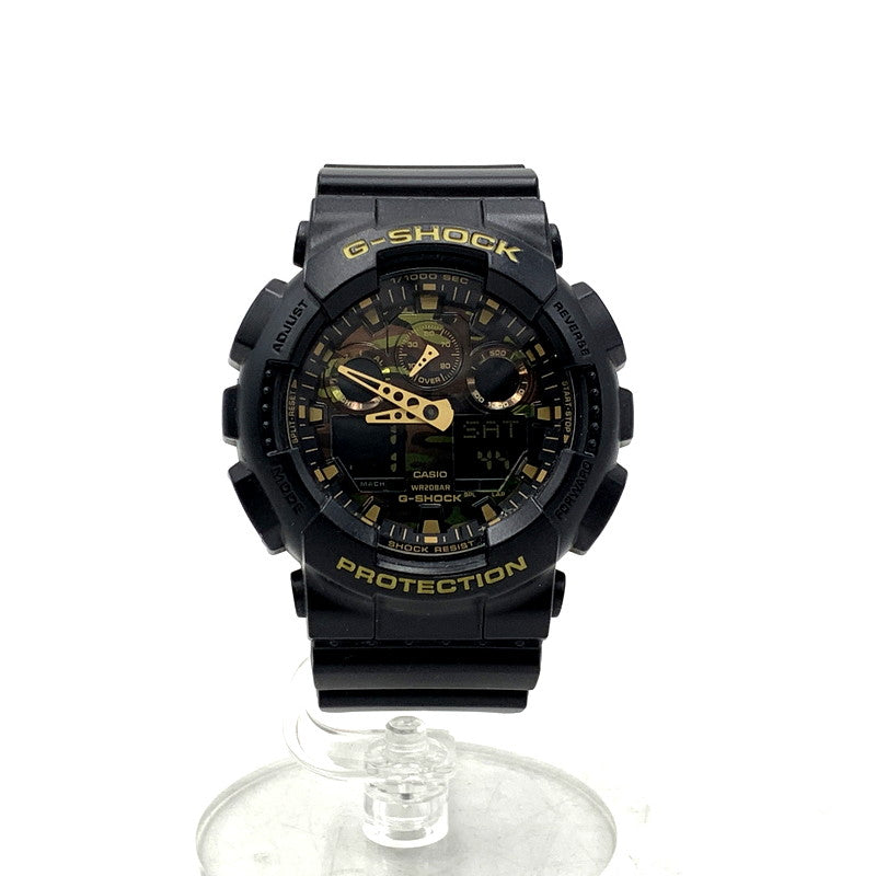 【中古品】【メンズ】 G-SHOCK ジーショック GA-100CF-1A9JF GA-100 SERIES ANALOG-DIGITAL WATCH アナログ デジタル ウォッチ 腕時計 196-250201-mm-11-izu カラー：ブラック 黒 万代Net店