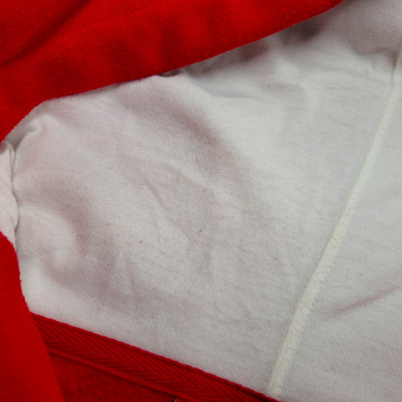 【現状渡し品】【メンズ】 Supreme シュプリーム CONTRAST PLACKET HOODED SWEATSHIRT コントラスト プラケット フーデッド スウェットシャツ パーカー 長袖 トップス 149-250711-as-14-izu サイズ：S カラー：レッド 万代Net店