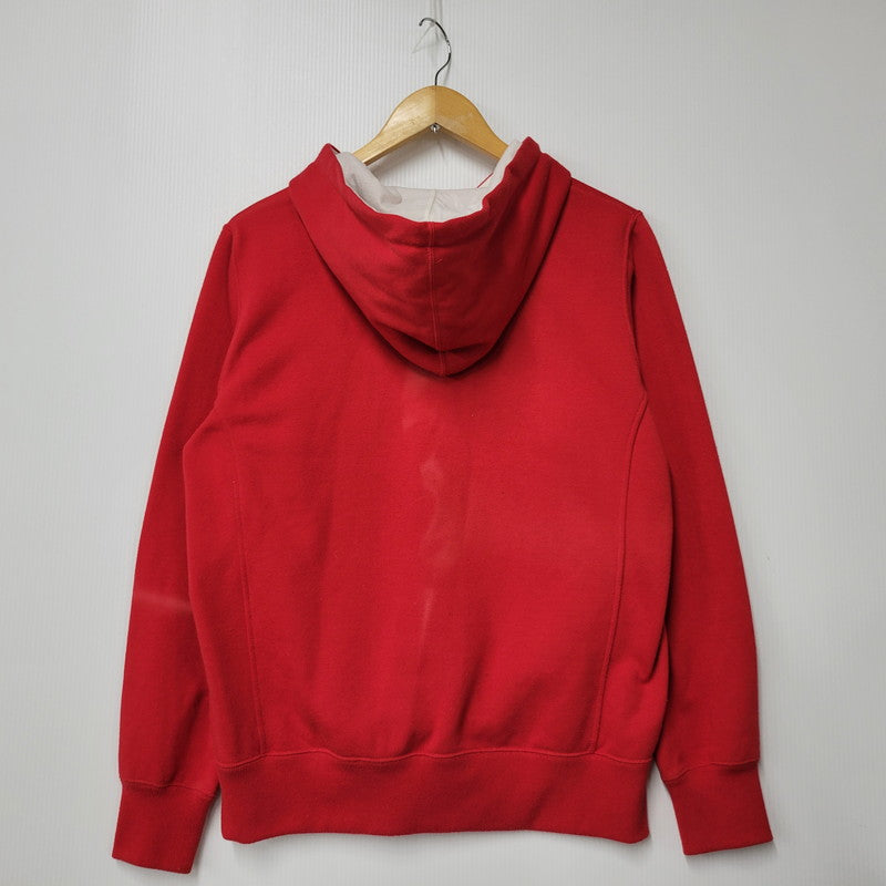 【現状渡し品】【メンズ】 Supreme シュプリーム CONTRAST PLACKET HOODED SWEATSHIRT コントラスト プラケット フーデッド スウェットシャツ パーカー 長袖 トップス 149-250711-as-14-izu サイズ：S カラー：レッド 万代Net店