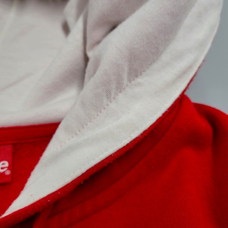 【現状渡し品】【メンズ】 Supreme シュプリーム CONTRAST PLACKET HOODED SWEATSHIRT コントラスト プラケット フーデッド スウェットシャツ パーカー 長袖 トップス 149-250711-as-14-izu サイズ：S カラー：レッド 万代Net店