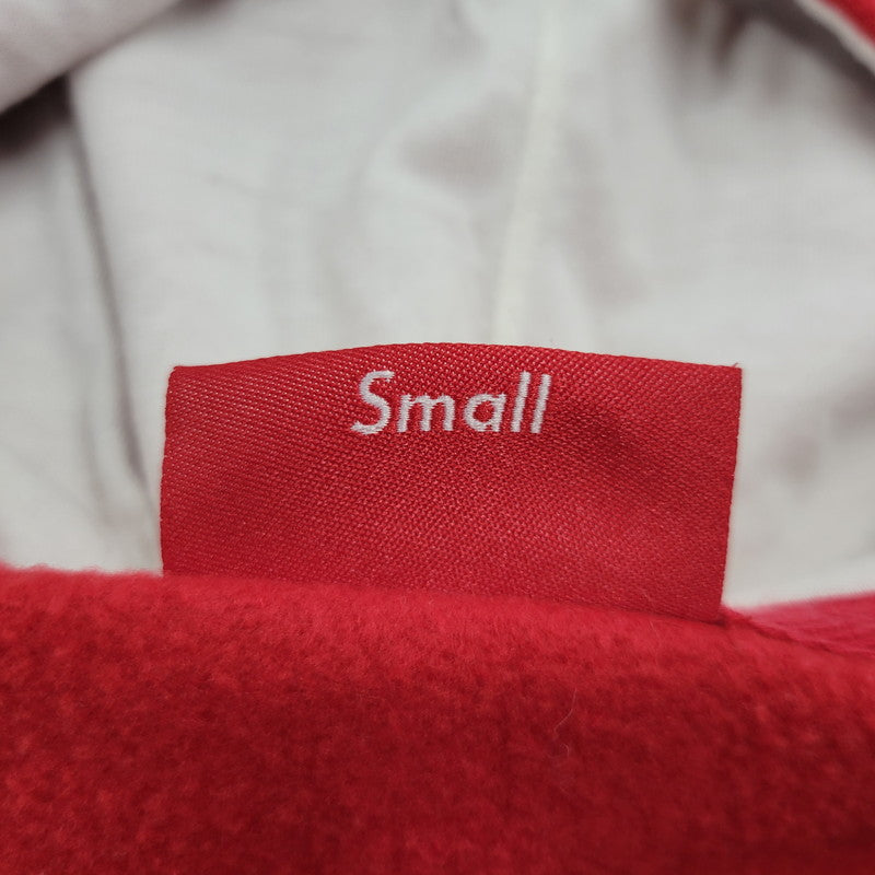 【現状渡し品】【メンズ】 Supreme シュプリーム CONTRAST PLACKET HOODED SWEATSHIRT コントラスト プラケット フーデッド スウェットシャツ パーカー 長袖 トップス 149-250711-as-14-izu サイズ：S カラー：レッド 万代Net店