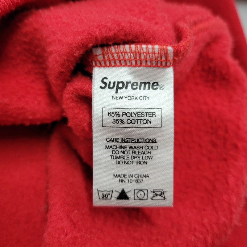 【現状渡し品】【メンズ】 Supreme シュプリーム CONTRAST PLACKET HOODED SWEATSHIRT コントラスト プラケット フーデッド スウェットシャツ パーカー 長袖 トップス 149-250711-as-14-izu サイズ：S カラー：レッド 万代Net店