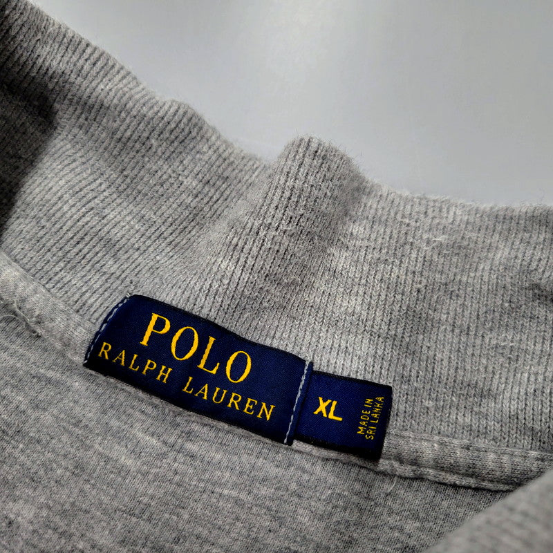 【中古品】【メンズ】 POLO RALPH LAUREN ポロ・ラルフローレン HALF ZIP SWEAT PULLOVER 4700241669 ハーフジップ スウェットプルオーバー ロゴ 刺繍 トップス 147-250129-ay-07-izu サイズ：XL カラー：グレー 万代Net店