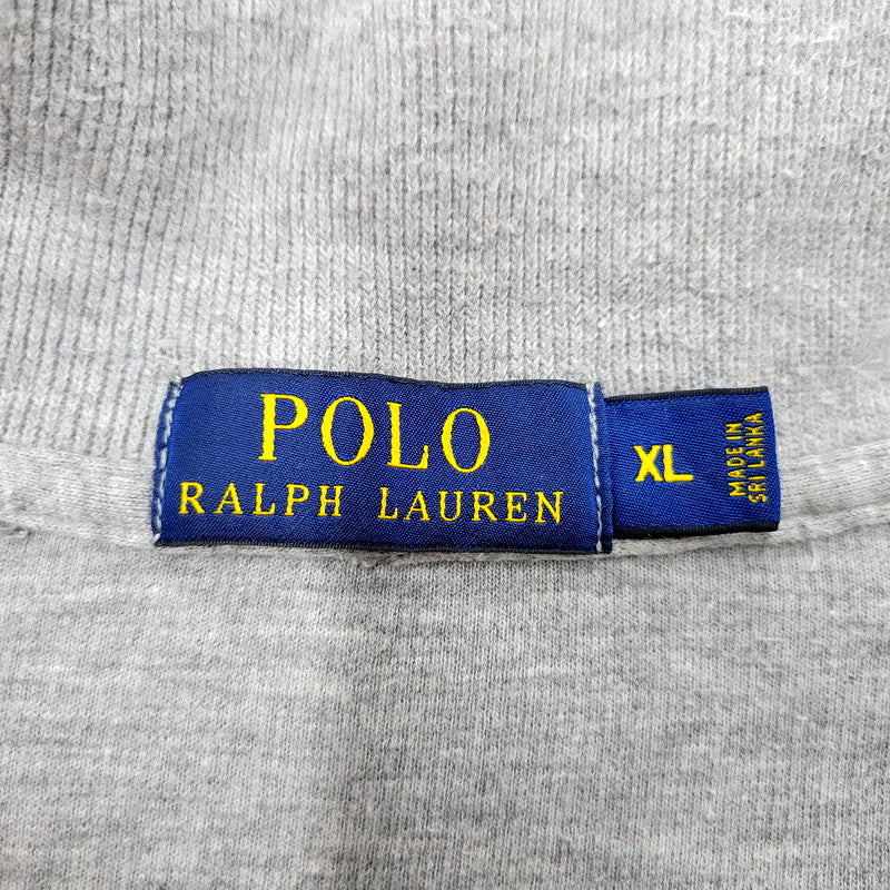 【中古品】【メンズ】 POLO RALPH LAUREN ポロ・ラルフローレン HALF ZIP SWEAT PULLOVER 4700241669 ハーフジップ スウェットプルオーバー ロゴ 刺繍 トップス 147-250129-ay-07-izu サイズ：XL カラー：グレー 万代Net店