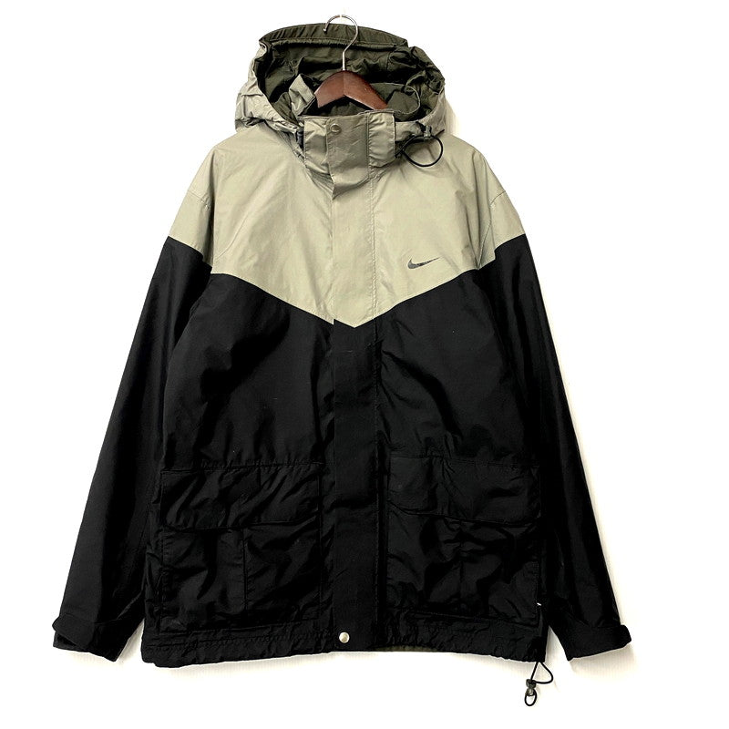 【現状渡し品】【メンズ】 NIKE ナイキ 00S FIT STORM JACKET 216297-072 フィット ストーム ジャケット 2007年製 アウター 146-250128-as-03-izu サイズ：L カラー：ブラック×グレー 万代Net店