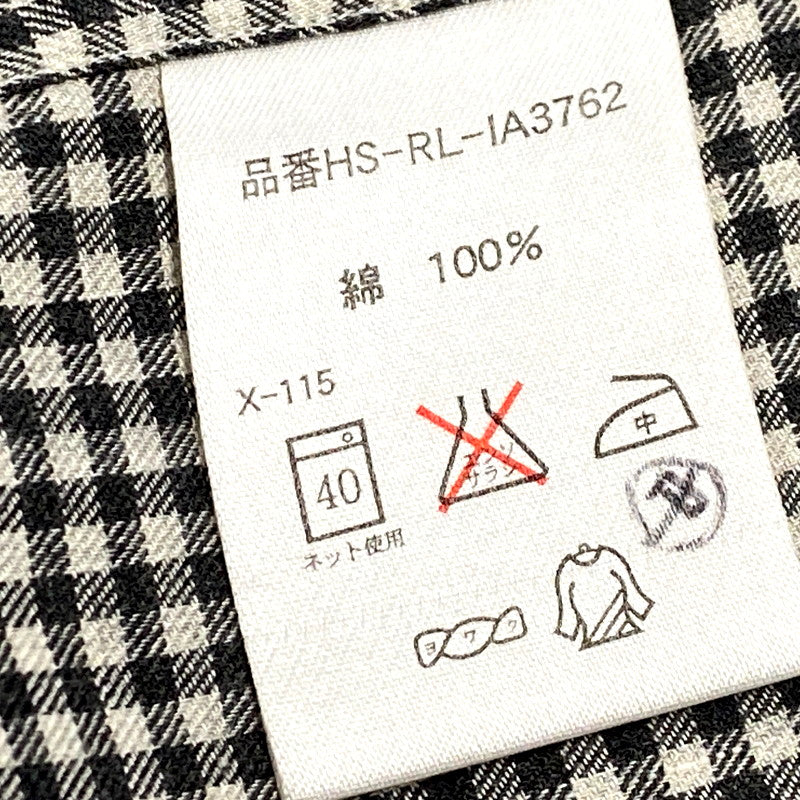 【中古品】【メンズ】 RALPH LAUREN ラルフローレン 90S BLAKE LS GINGAM CHECK SHIRT 90年代 ブレイク ロングスリーブギンガムチェックシャツ トップス 長袖 146-250129-ma-05-izu サイズ：LL カラー：白/黒 万代Net店