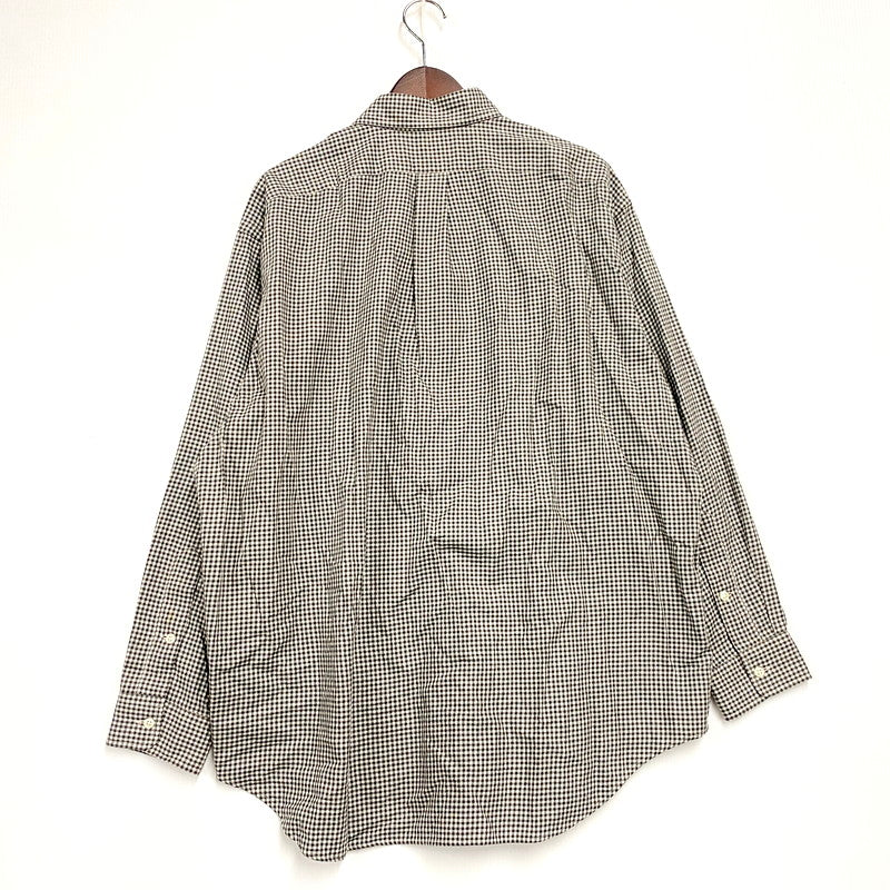 【中古品】【メンズ】 RALPH LAUREN ラルフローレン 90S BLAKE LS GINGAM CHECK SHIRT 90年代 ブレイク ロングスリーブギンガムチェックシャツ トップス 長袖 146-250129-ma-05-izu サイズ：LL カラー：白/黒 万代Net店