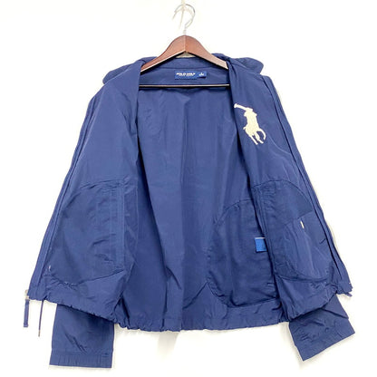 【中古品】【メンズ】  POLO GOLF RALPH LAUREN ポロゴルフ ラルフローレン BIG PONY NYLON SWINGTOP JACKET ビッグポニー ナイロン スイングトップ ジャケット アウター 147-250128-as-31-izu サイズ：M カラー：ネイビー 万代Net店