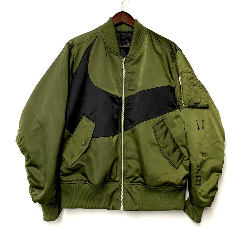 【中古品】【メンズ】 NIKE ナイキ AS M NSW SYNFL SWOOSH BOMBER JACKET DD6056-326 スウッシュ ボンバー ジャケット アウター 148-250128-as-23-izu サイズ：M カラー：グリーン/ブラック 万代Net店