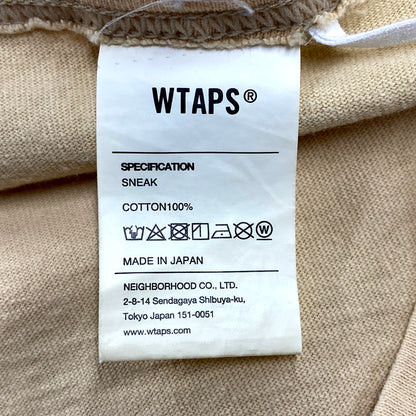 【中古品】【メンズ】 WTAPS ダブルタップス 22SS LOCKER SS COTTON ロッカー ショートスリーブ コットン 半袖 Tシャツ トップス 142-250206-as-32-izu サイズ：04 カラー：ベージュ系 万代Net店