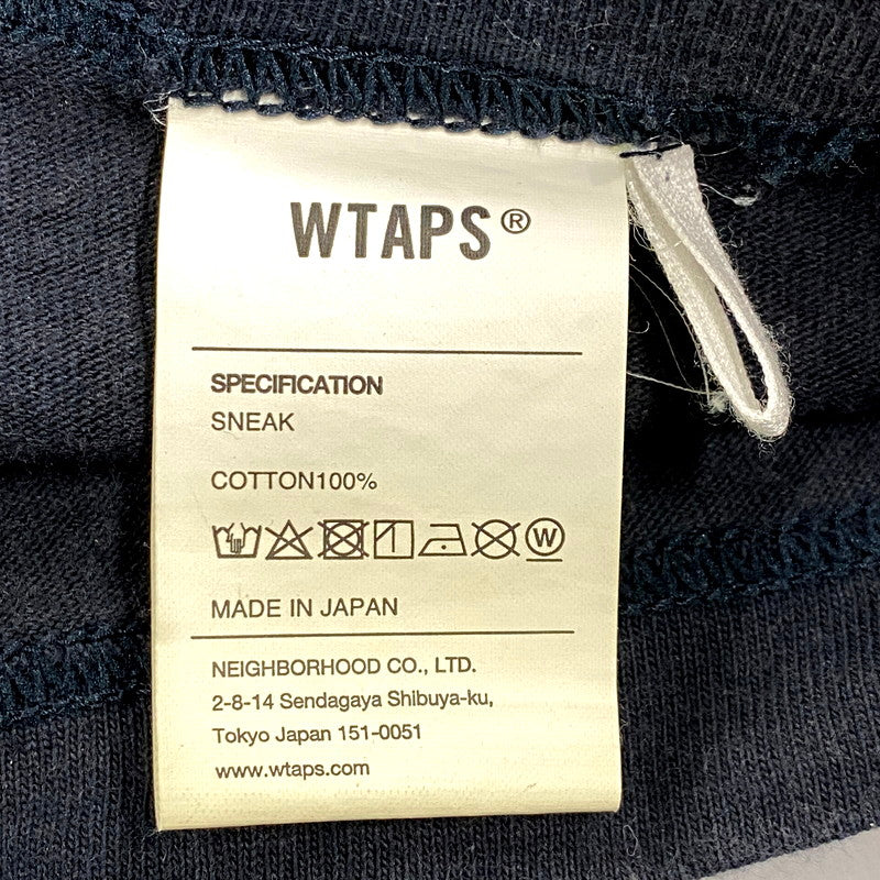 【中古品】【メンズ】 WTAPS ダブルタップス 22SS LOCKER SS COTTON ロッカー ショートスリーブ コットン 半袖 Tシャツ トップス 142-250206-as-33-izu サイズ：04 カラー：ネイビー 万代Net店