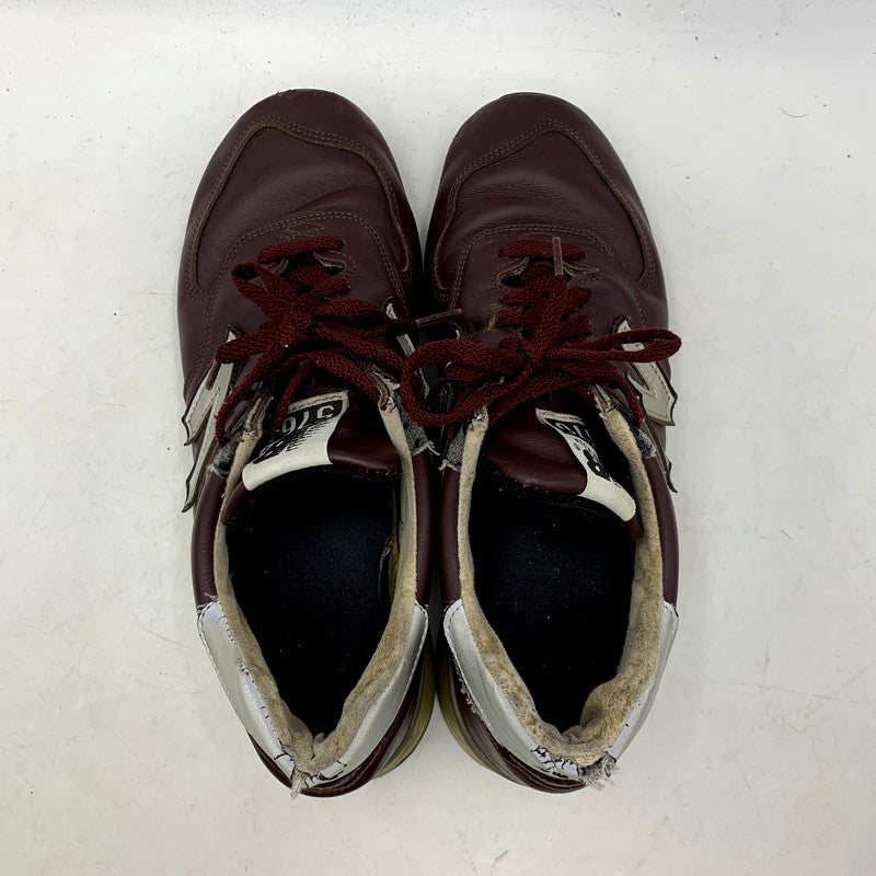 【ジャンク品】【メンズ】 NEW BALANCE ニューバランス M576LC USA製 観賞用 576 ローカット スニーカー シューズ 靴 162-250201-mm-15-izu サイズ：UK8.5 カラー：ワインレッド系 万代Net店