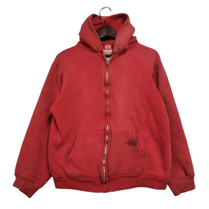 【現状渡し品】【メンズ】 MAYO SPRUCE メイヨースプルース IDEAL ZIP 60S THERMAL LINER ZIP-UP DOUBLE FACE HOODED SWEATSHIRT サーマルライナー ジップアップ ダブルフェイス フーデッド スウェット パーカー 146-250129-as-06-izu サイズ：L カラー：レッド 万代Net店