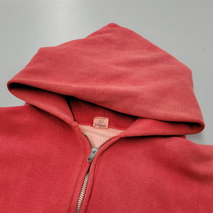 【現状渡し品】【メンズ】 MAYO SPRUCE メイヨースプルース IDEAL ZIP 60S THERMAL LINER ZIP-UP DOUBLE FACE HOODED SWEATSHIRT サーマルライナー ジップアップ ダブルフェイス フーデッド スウェット パーカー 146-250129-as-06-izu サイズ：L カラー：レッド 万代Net店